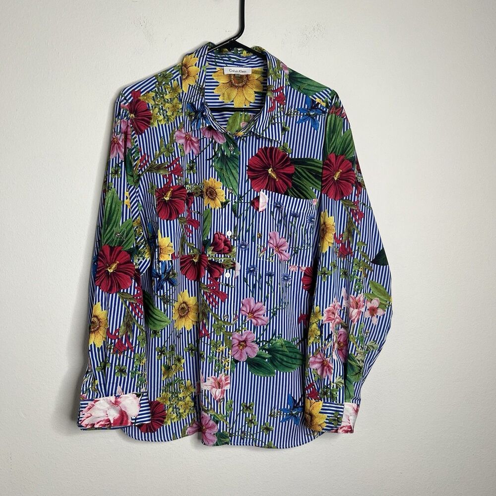 Calvin Klein  Women’s Shirt Floral  Multicolor Size 1X